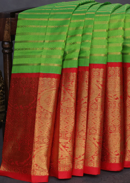 Kuppadam Green Saree